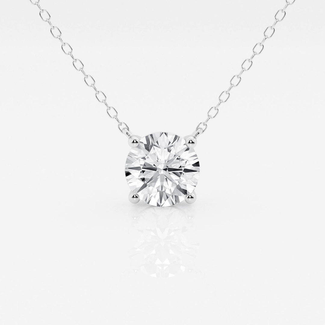 14K White Gold 2.03ct Lab Grown Diamond Solitaire Necklace