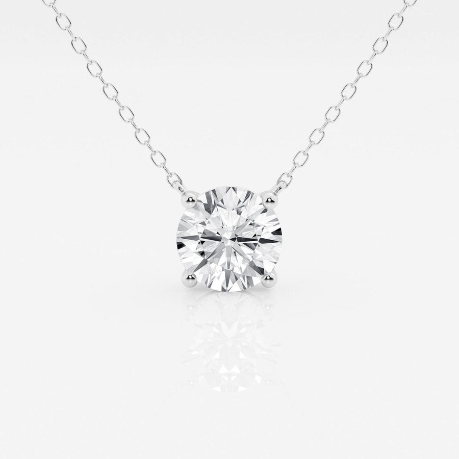 14K White Gold 2.03ct Lab Grown Diamond Solitaire Necklace