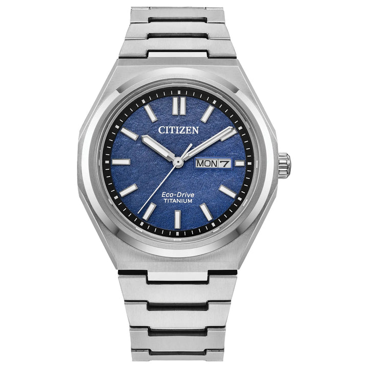 Citizen Eco-Drive Mens Zenshin Three-hand Watch with Super Titanium Bracelet