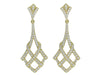 10K Yellow Gold .50cttw Diamond Art Deco Dangle Earrings