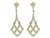 10K Yellow Gold .50cttw Diamond Art Deco Dangle Earrings