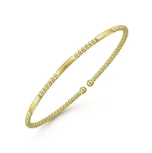BRACELETS - 14K Yellow Gold 6.25" Bujukan Open Bangle