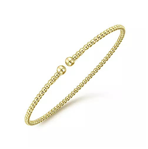 BRACELETS - 14K Yellow Gold Bujukan 6.25 Inch Split Bangle