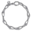 BRACELETS - Sterling Silver Bujukan 7.5 Inch Link Chain Bracelet