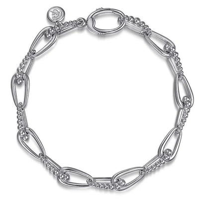 BRACELETS - Sterling Silver Bujukan 7.5 Inch Link Chain Bracelet