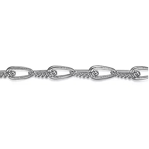BRACELETS - Sterling Silver Bujukan 7.5 Inch Link Chain Bracelet