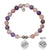 Super 7 Stone Bracelet with Granddaughter Sterling Silver Charm