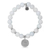 BRACELETS - Zodiac Collection - Celestine Stone Bracelet With Gemini Sterling Silver Charm