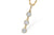 14K Yellow Gold .08cttw Diamond Illusion Bezel Drop Necklace.