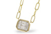 DIAMOND JEWELRY - 14K Yellow Gold .14cttw Round & Baguette Diamond Necklace