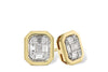 DIAMOND JEWELRY - 14K Yellow Gold .16cttw Round & Baguette Diamond Stud Earrings