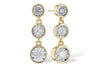 DIAMOND JEWELRY - 14K Yellow Gold .20cttw Diamond Illusion Bezel Dangle Earrings.
