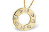DIAMOND JEWELRY - 14K Yellow Gold .34cttw Diamond Circle Pendant