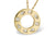 14K Yellow Gold .34cttw Diamond Circle Pendant