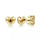 14K Yellow Gold Puff Heart Stud Earrings