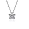 Necklace - 14K White Gold .07cttw Diamond Butterfly Necklace