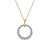 14K White & Yellow Gold .52cttw Diamond Bujukan 20mm Drop Necklace on 17.5 Inch Chain