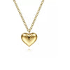 Necklace - 14K Yellow Gold Puff Heart Pendant