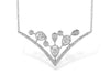 NECKLACES - 14K White Gold .45cttw V Shaped Diamond Necklace