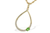 NECKLACES - 14K Yellow Gold Green Garnet And Diamond Drop Necklace