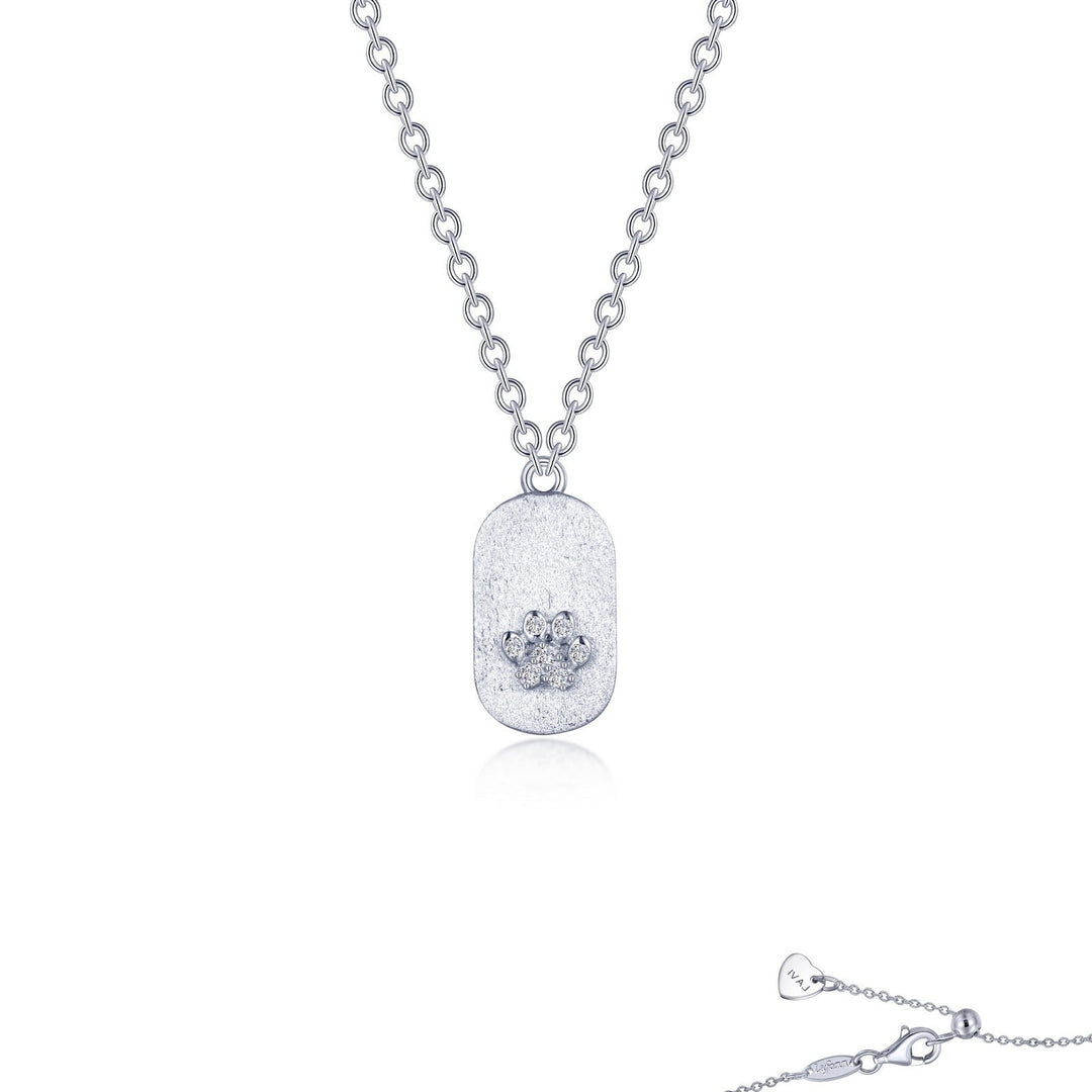NECKLACES - Lafonn Necklace With Simulated Precious Paw .07 Cttw Diamond 20"