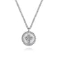 NECKLACES - Sterling Silver Bujukan Medallion Pendant With .03cttw Diamond Cross Center