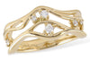 RINGS - 14K Yellow Gold .16cttw Diamond Freeform Fashion Ring
