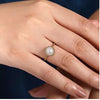 RINGS - 14K Yellow Gold Fresh Water Pearl With Bujukan Beaded Halo Fashion Ring