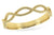 14K Yellow Gold Infinity Twist Style Fashion Ring