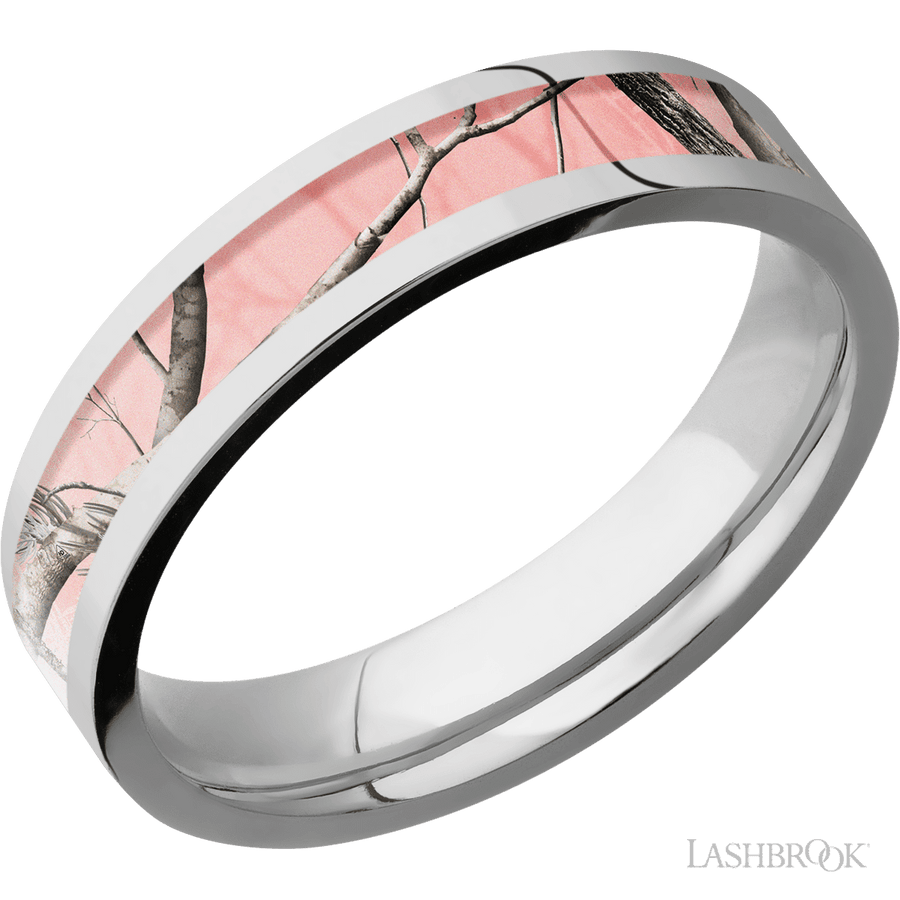 WEDDING - RealTree APC Pink Inlay Wedding Band Cobalt Chrome 5mm