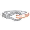 2-Tone Love's Crossing Diamond Fashion Ring 1/5 Cttw 14K Gold