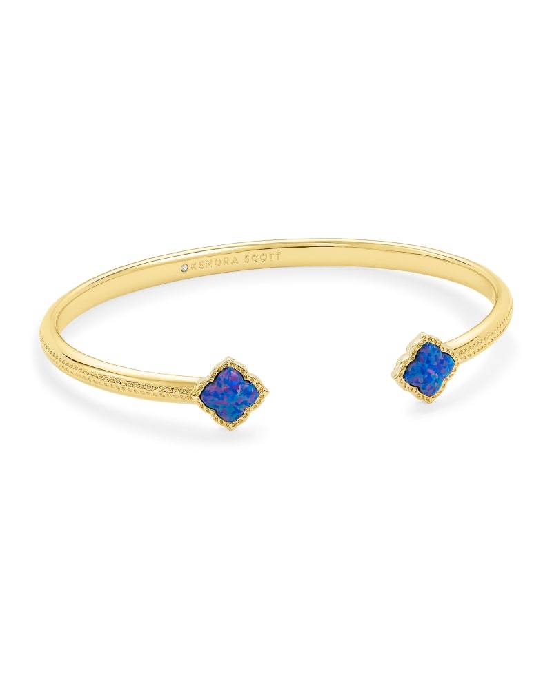 BRACELETS - Kendra Scott Mallory Gold Cuff Bracelet In Indigo Kyocera Opal