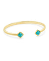 BRACELETS - Kendra Scott Mallory Gold Cuff Bracelet In Variegated Turquoise Magnesite