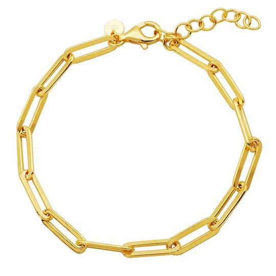 BRACELETS - Sterling Silver 6.75" Bracelet Made With Paperclip Chain