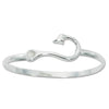 BRACELETS - Sterling Silver Fish Hook Bangle Bracelet
