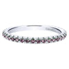 DESIGNERS - 14K White Gold Created Alexandrite Stackable Birthstone Ring