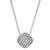 Cushion Shaped Diamond Cluster Necklace with Double Rope Edge