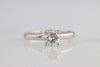 DIAMOND ENGAGEMENT RINGS - 14K White Gold 1.02ct G/I1 Round Solitaire Diamond Engagement Ring