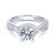 Wrapped Crossover Diamond Ring 14K White Gold 392A