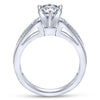 DIAMOND ENGAGEMENT RINGS - 14K White Gold 1.25cttw Princess Cut Channel Set Cathedral Diamond Engagement Ring