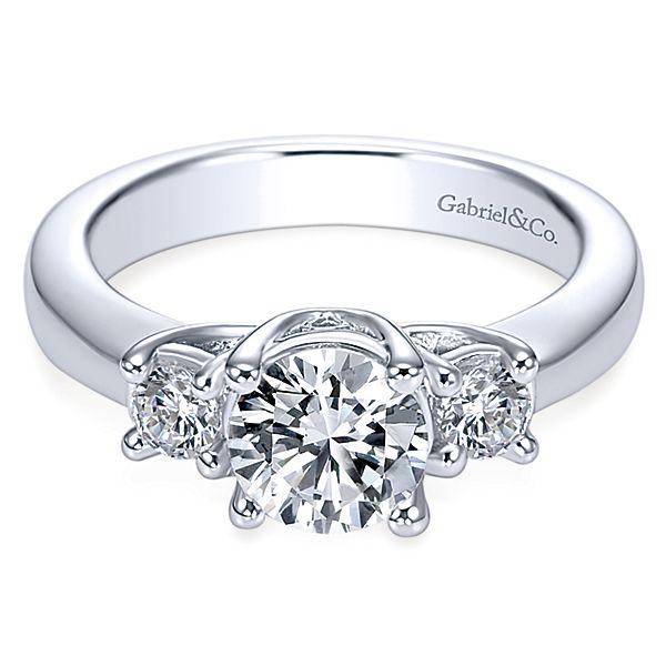 Classic 3-Stone Trellis Round Diamond Engagement Ring – Mullen