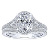 DIAMOND ENGAGEMENT RINGS - 14K White Gold 1.59cttw Oval Halo Split Shank Diamond Engagement Ring