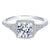 Square Halo Round Diamond Ring 14K White Gold .56Cttw 360A