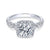 Cushion Shaped Halo Diamond Ring 14K White Gold .66 Cttw 210A