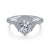 Victorian Halo Diamond Ring .18 Cttw 14k White Gold 585A