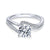 Pave Polished Bypass Style Split Shank Diamond Ring 437A