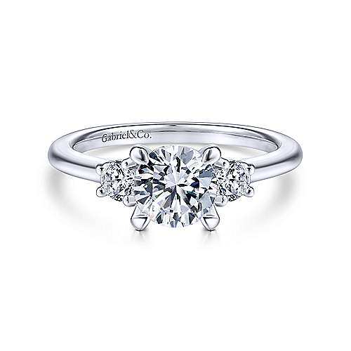 DIAMOND ENGAGEMENT RINGS - 14k White Gold .28cttw Classic Diamond Engagement Mounting