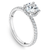 Traditional Pave Diamond Engagement Ring 14K White Gold 859A
