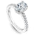 Traditional Pave Diamond Engagement Ring 14K White Gold 860A