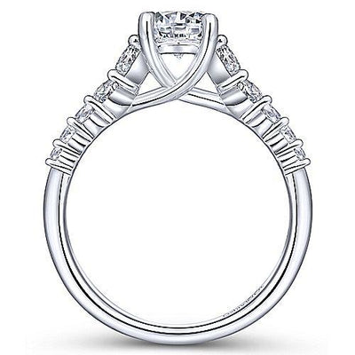 10-Stone Pave Graduated Diamond Ring .23 Cttw 14K White Gold